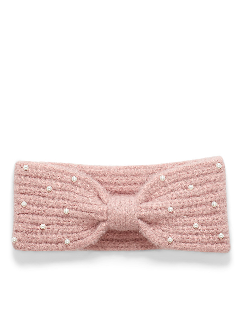 Vero Moda Pink Pearly knot headband for women