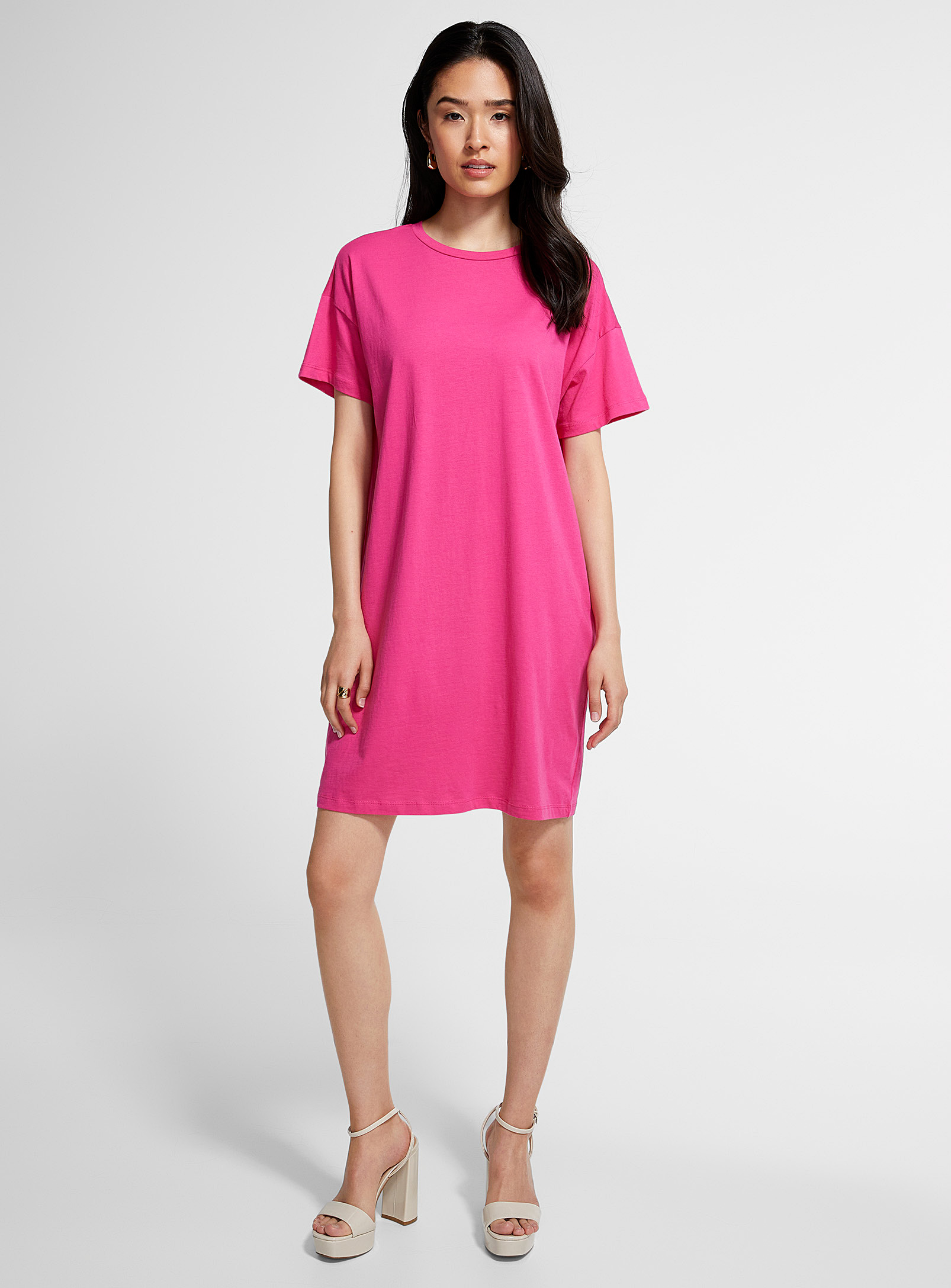Vero Moda Loose T-shirt Dress In Pink | ModeSens