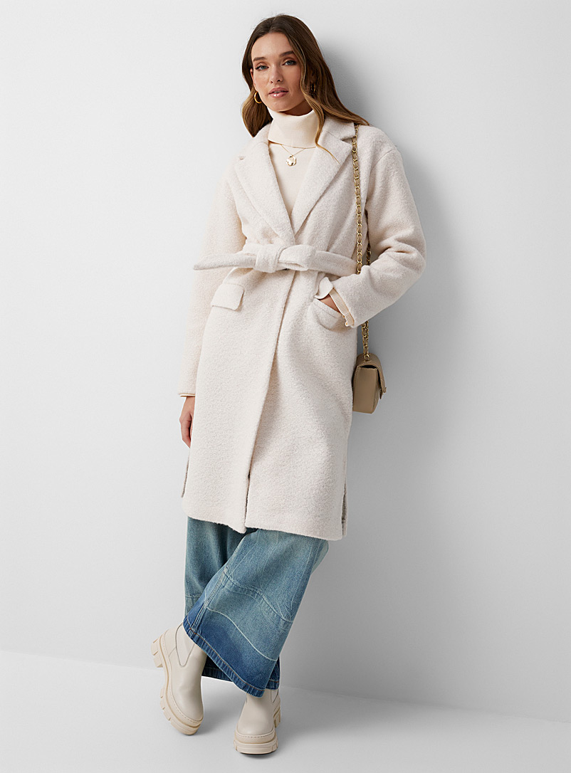 discount 62% WOMEN FASHION Coats Cloth EKYOG Long coat White 