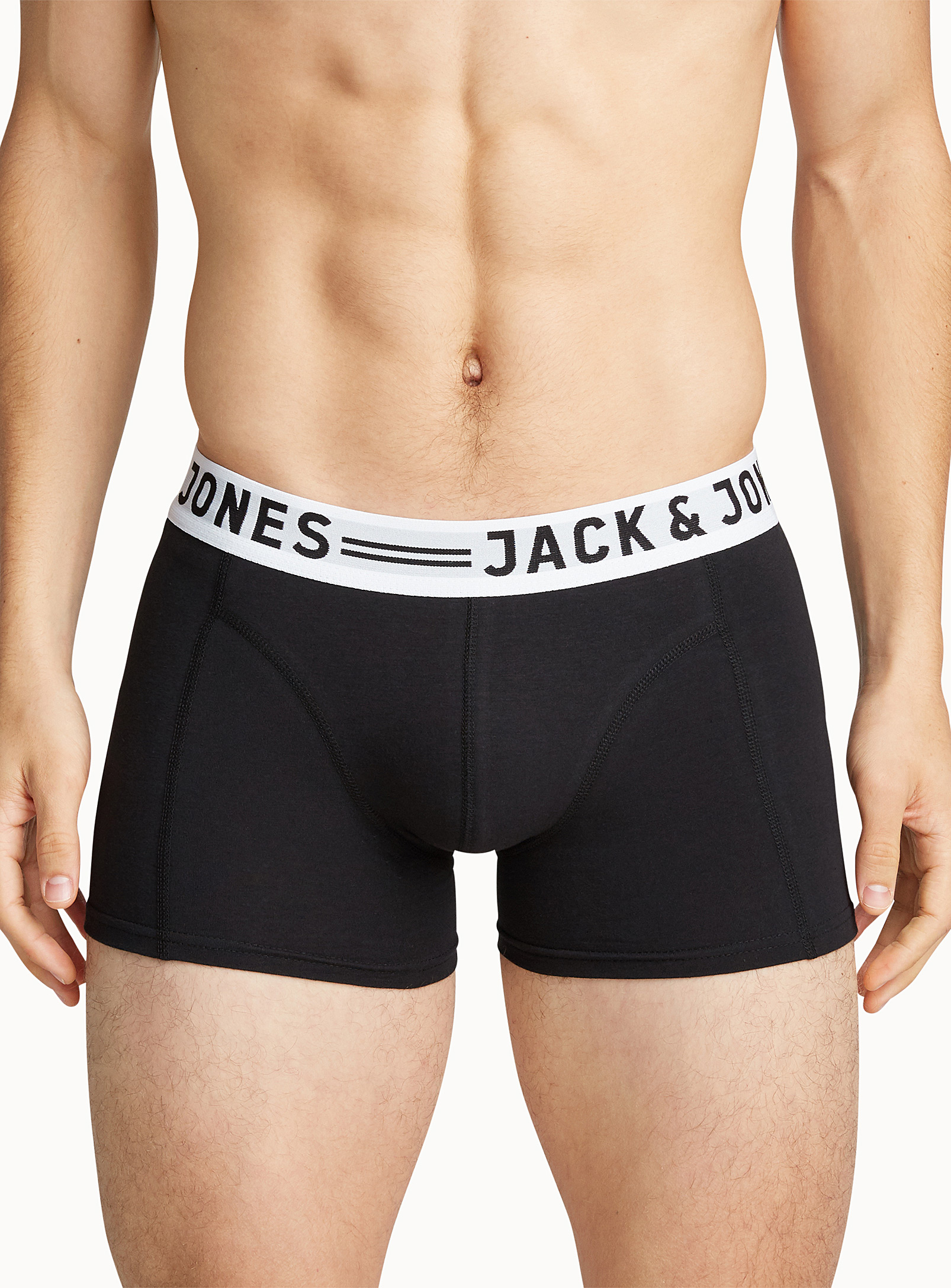 Jack & Jones Logo Waist Trunk In Black