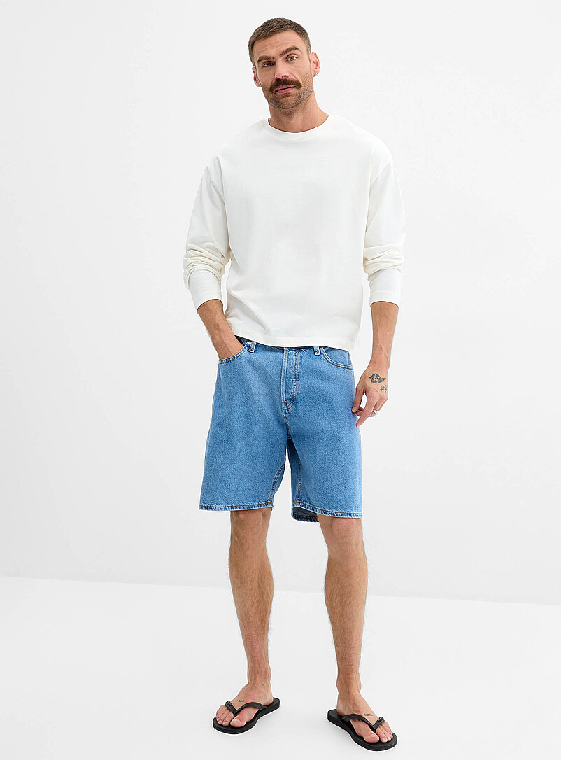 Loose denim Bermudas product image (primary)