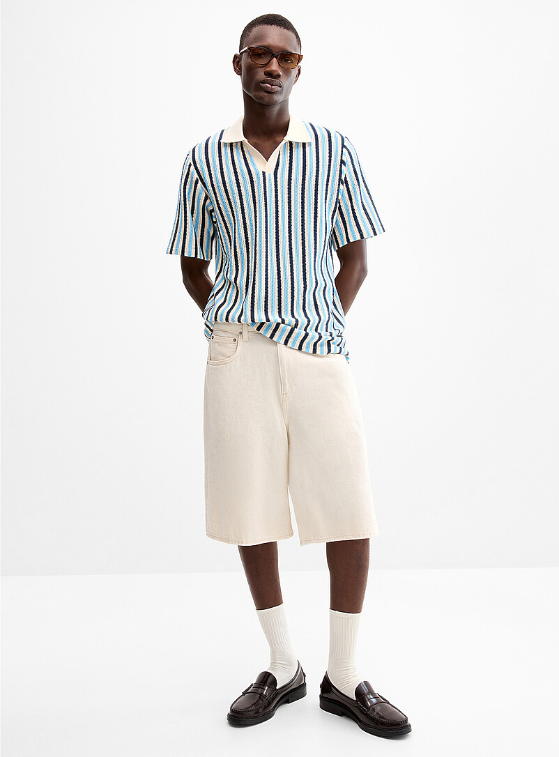 Jacquard stripe polo product image 2
