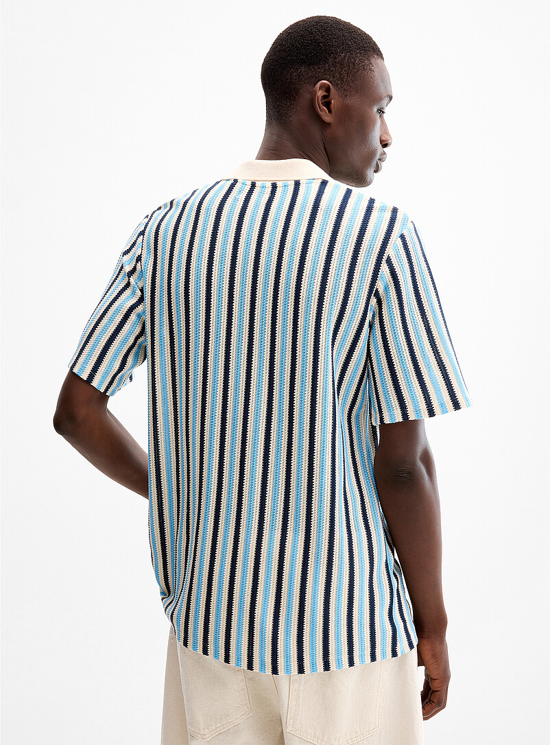 Jacquard stripe polo product image 3