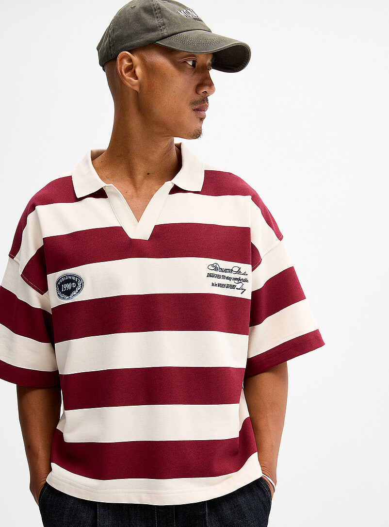Worldwide 1990 striped Johnny collar sweatshirt product image (primary)