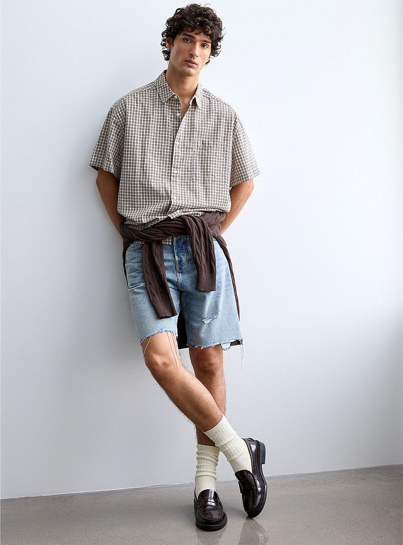 Worn denim Bermudas product image (primary)