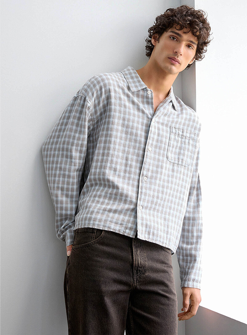Lightweight cotton check shirt product image 2