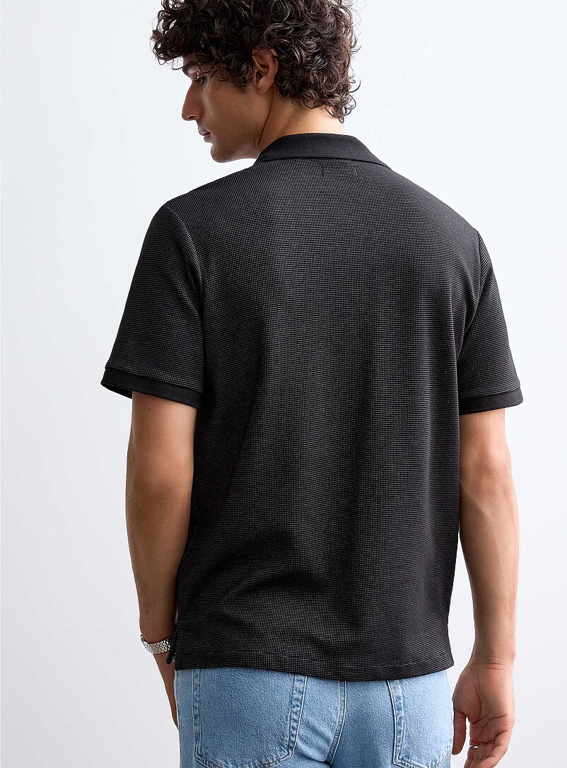 Two-tone piqué polo product image 2