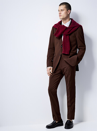 Tiger of Sweden Brown Tenuta RWS mahogany pant <b>Straight, slim fit</b> for men