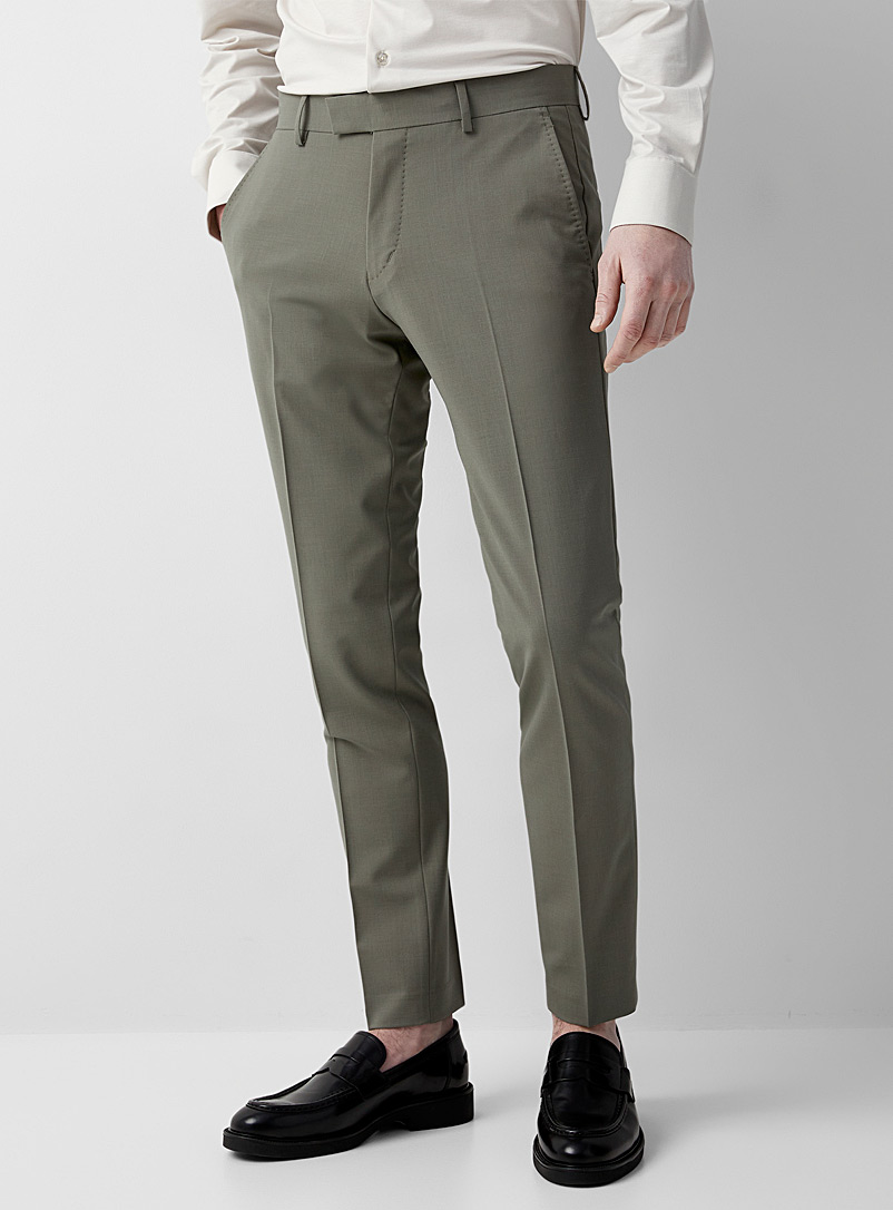 Tiger of Sweden: Le pantalon Tenuta sauge Coupe ajustée Vert pâle-lime pour homme