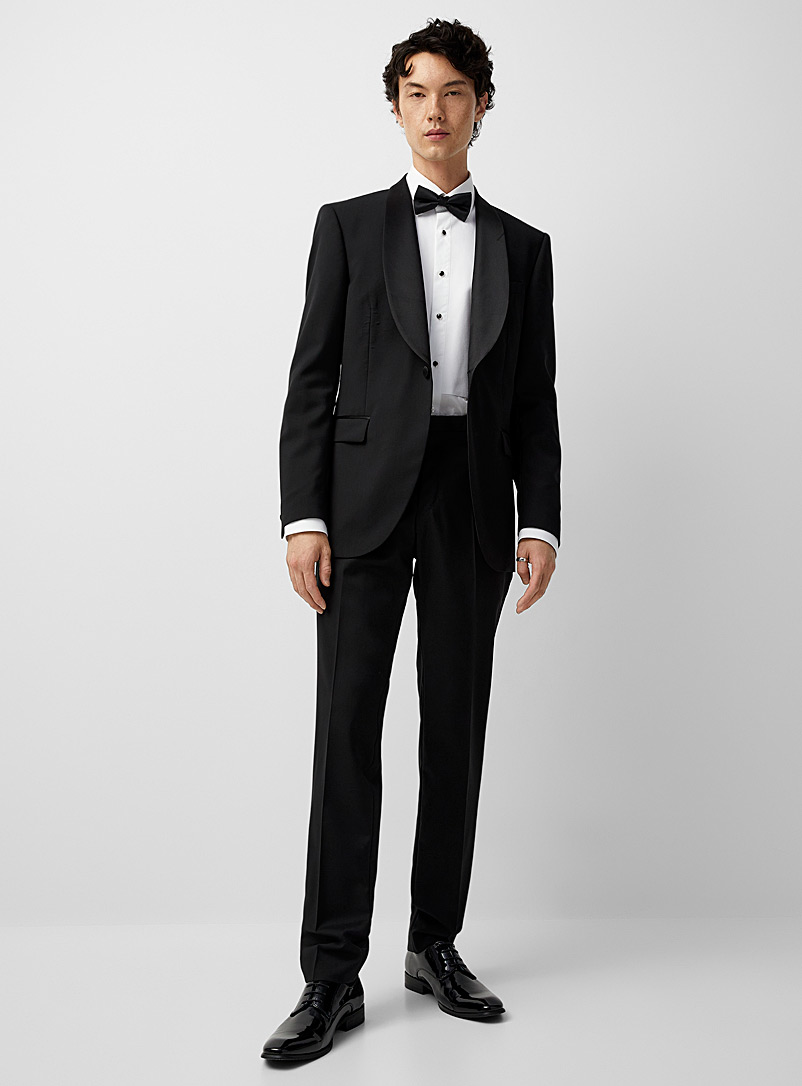 Tiger of Sweden Black Shawl-collar tuxedo suit Semi-slim fit for men