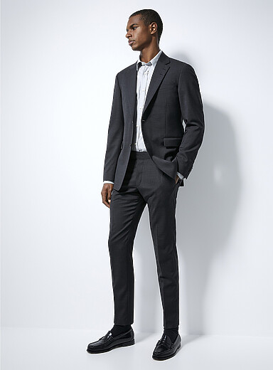 Tiger of Sweden: Le pantalon Tenuta RWS anthracite <b>Coupe &eacute;troite</b> Charbon pour homme
