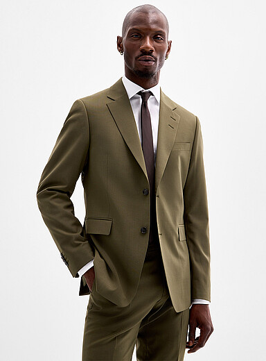 Tiger of Sweden Brown Justin olive jacket <b>Slim fit</b> for men