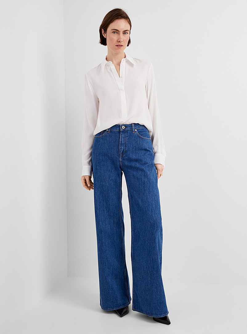 Kinne structured jean Fit : wide-leg, high rise | Tiger of Sweden ...
