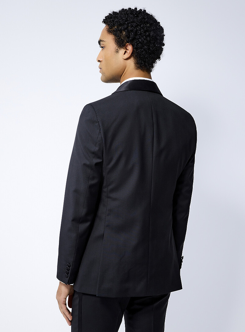 Satiny shawl-collar tuxedo jacket product image 3