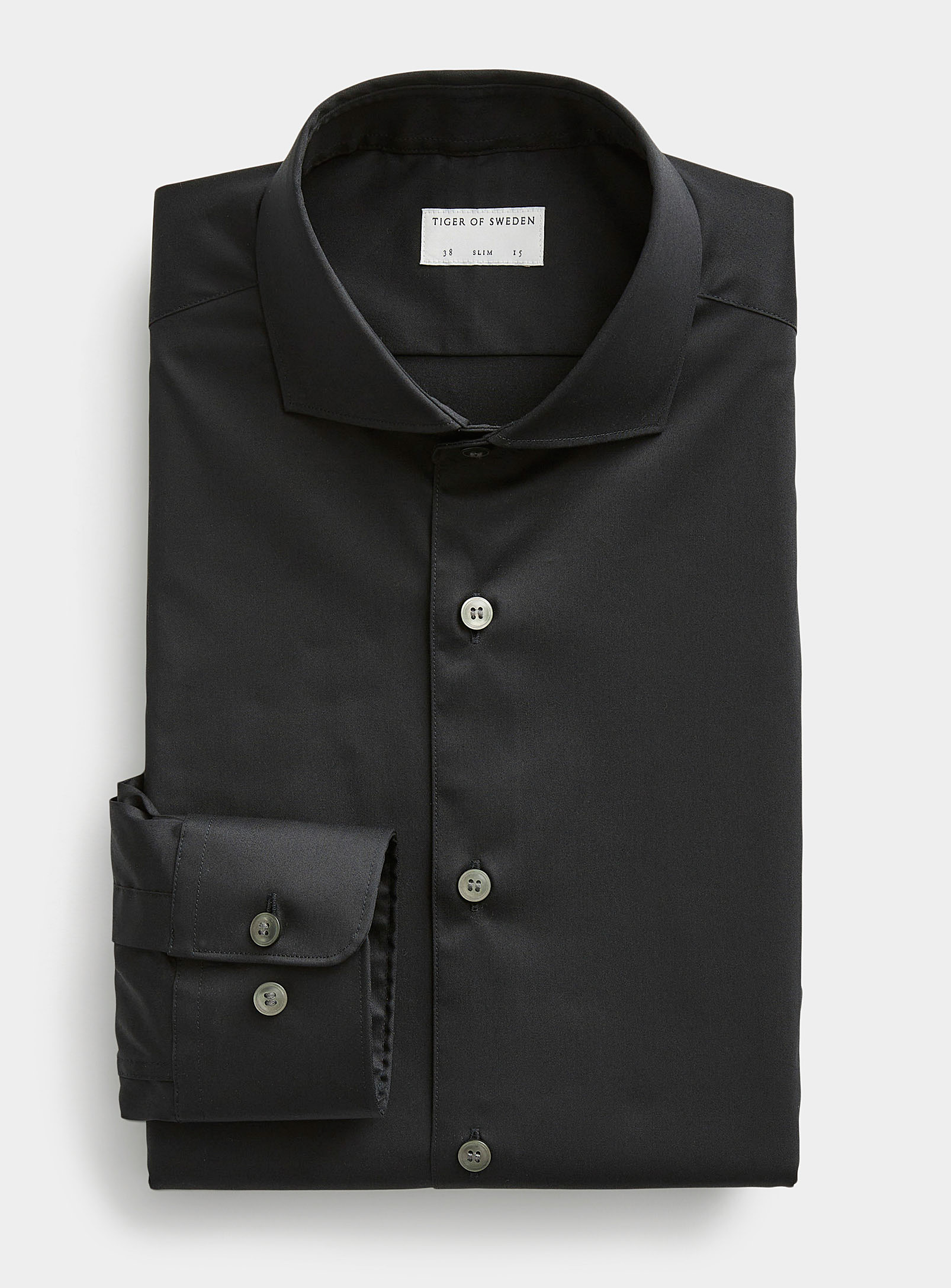 Shop Tiger Of Sweden Farrell 5 Solid Shirt Slim Fit In Black