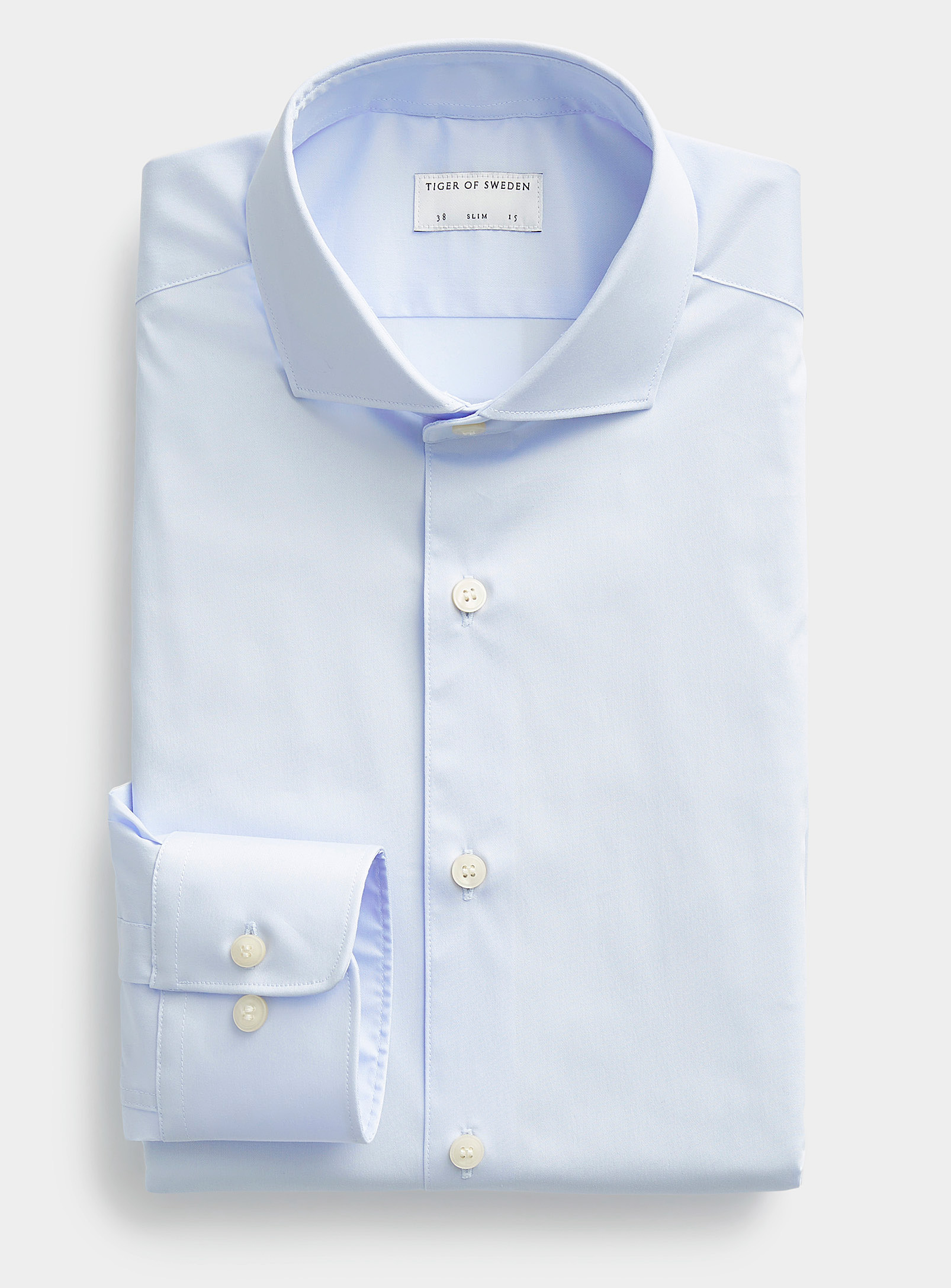 Tiger Of Sweden Farrell 5 Solid Shirt Slim Fit In Baby Blue