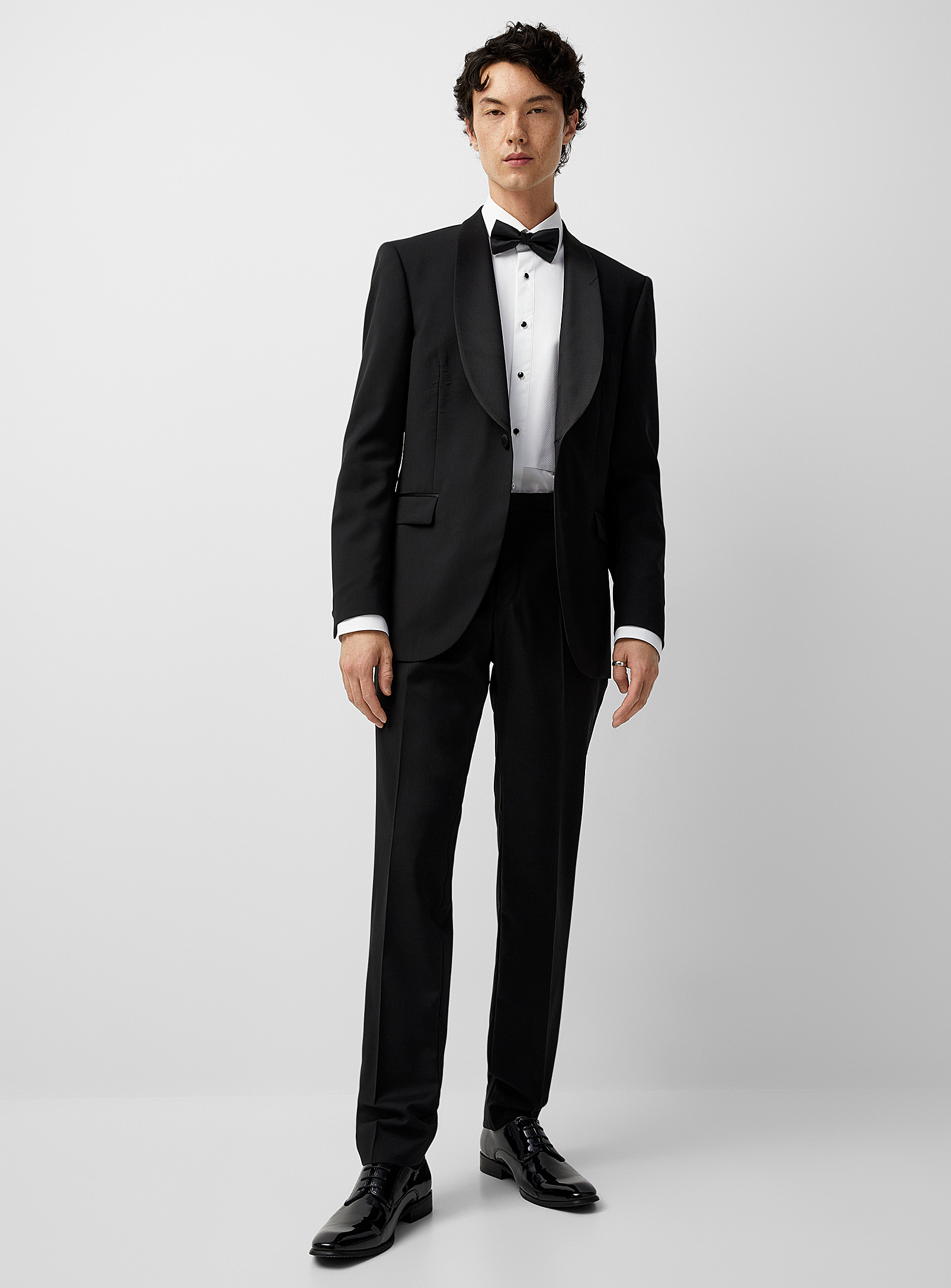 Tiger Of Sweden Shawl-collar Tuxedo Suit Semi-slim Fit In Black