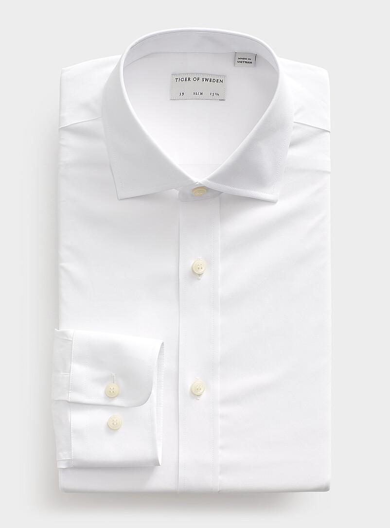 Stretch Twill Solid Shirt Slim Fit