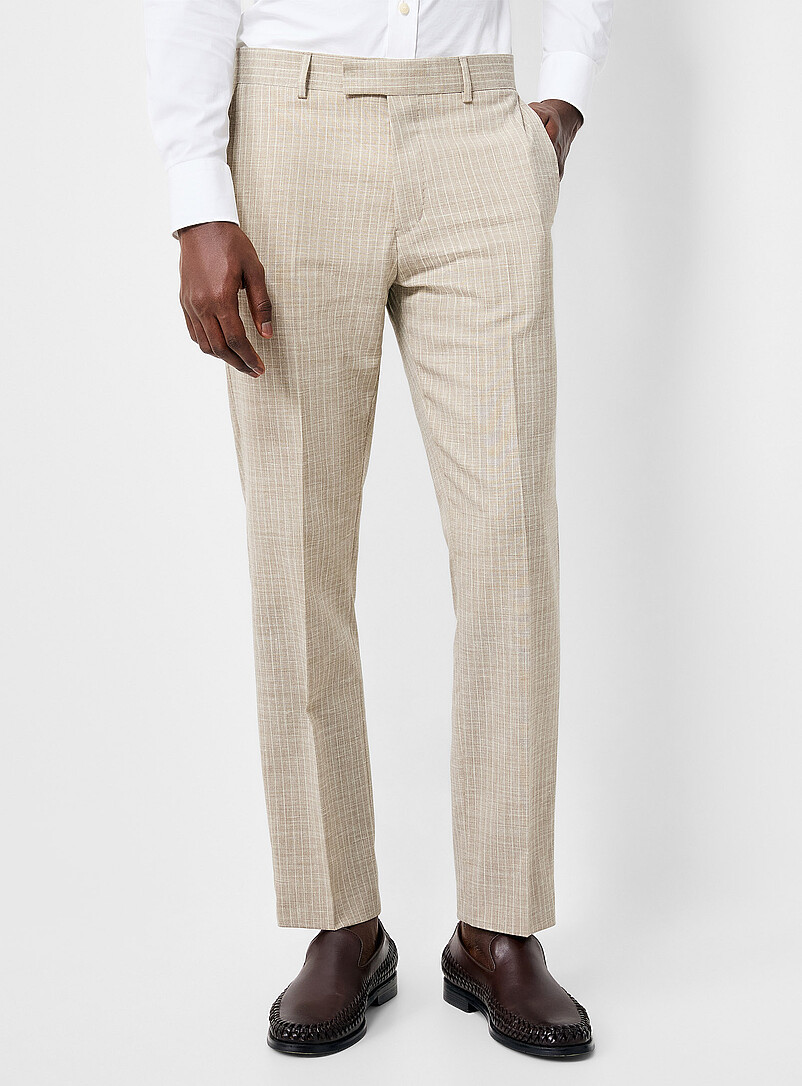 Tenser beige stripe pant Straight fit product image 2