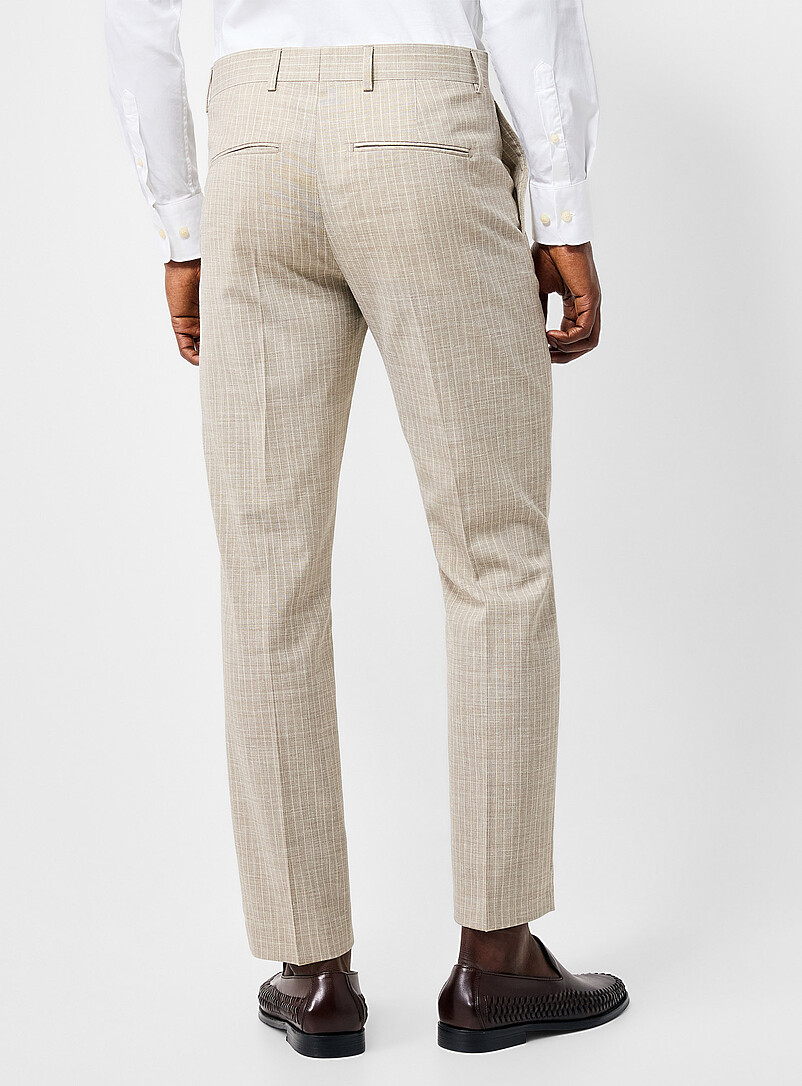 Tenser beige stripe pant Straight fit product image 3