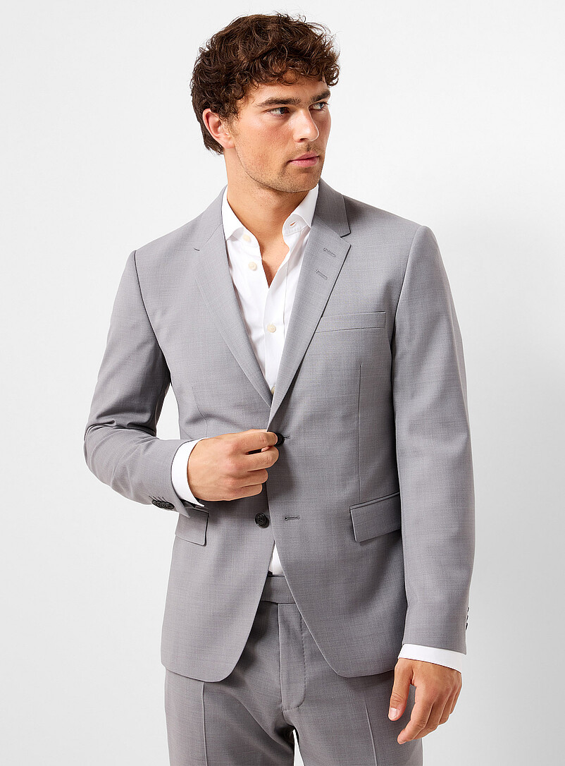Jamie stone-grey packable suit Slim fit product image 2