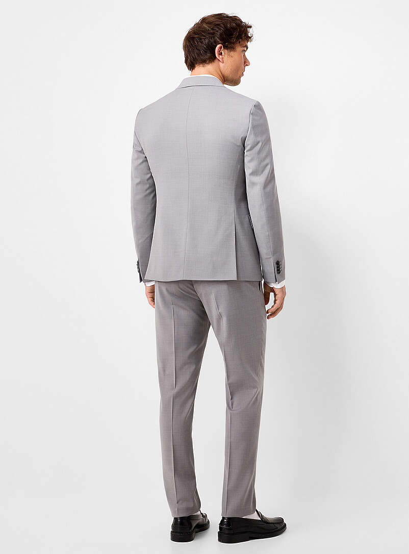 Jamie stone-grey packable suit Slim fit product image 3