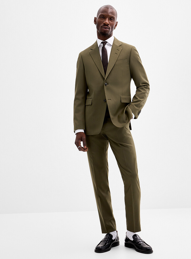 Justin olive suit jacket Slim fit product image 2
