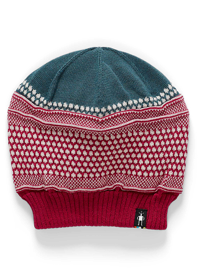 Smartwool Patterned Blue Piped jacquard tuque for women