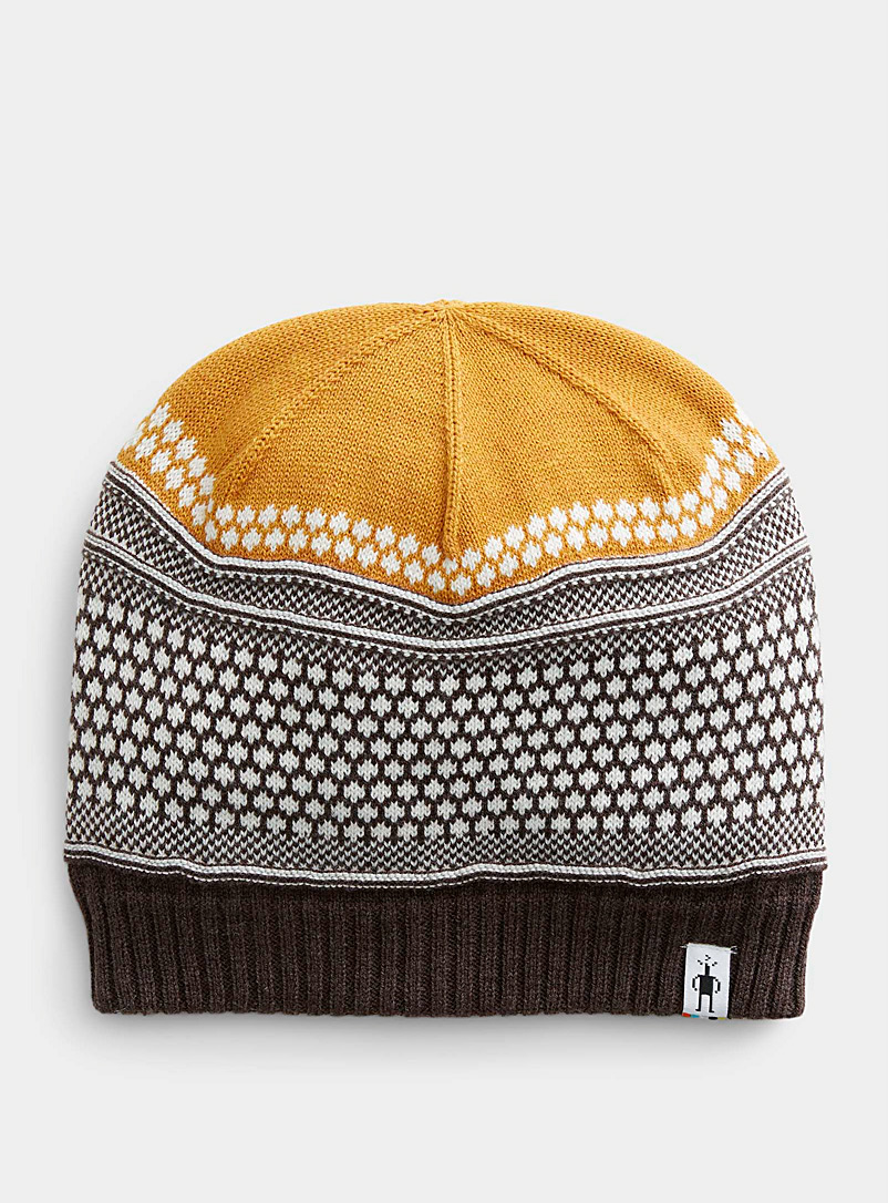 Smartwool Patterned Yellow Merino-blend Fair Isle tuque for women