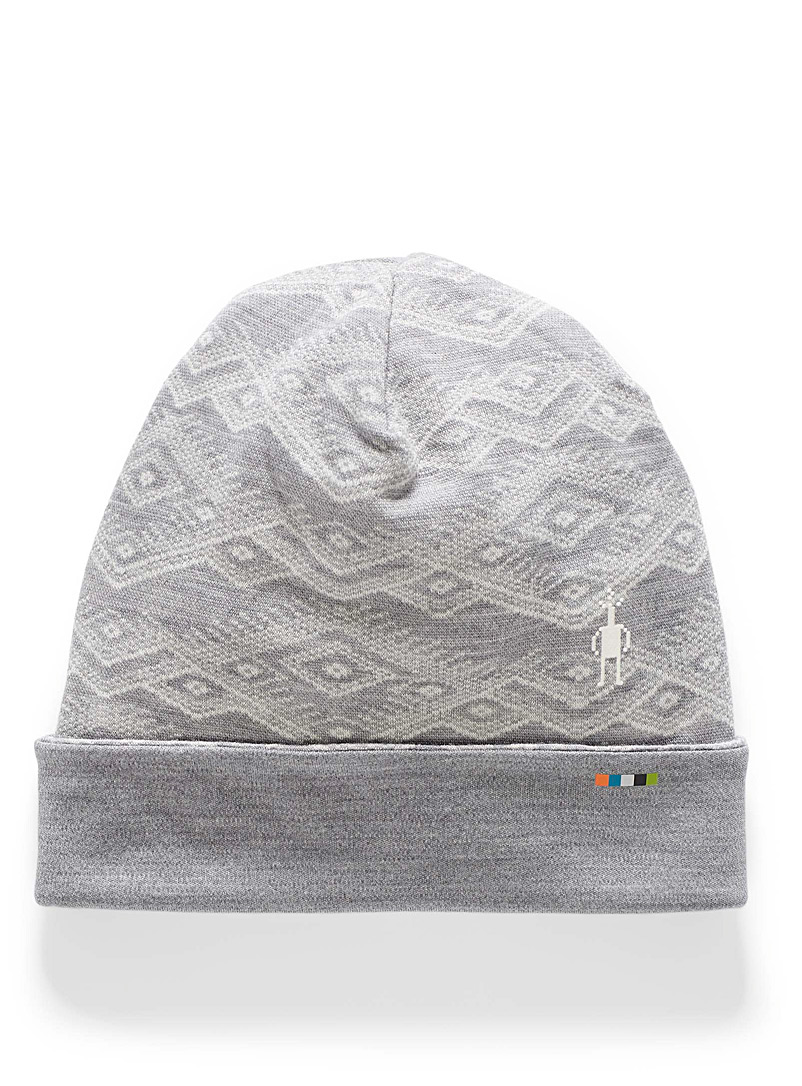Smartwool Patterned Grey Reversible merino tuque for women