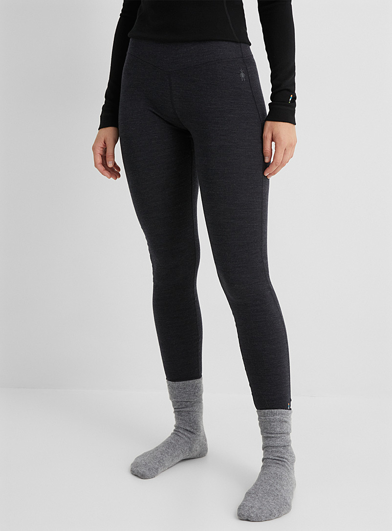 Smartwool Charcoal Solid merino baselayer legging for women