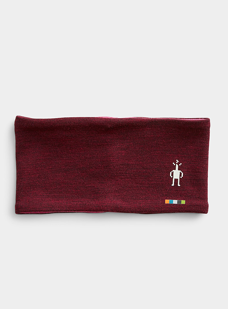 Smartwool Ruby Red Reversible pure merino headband for women