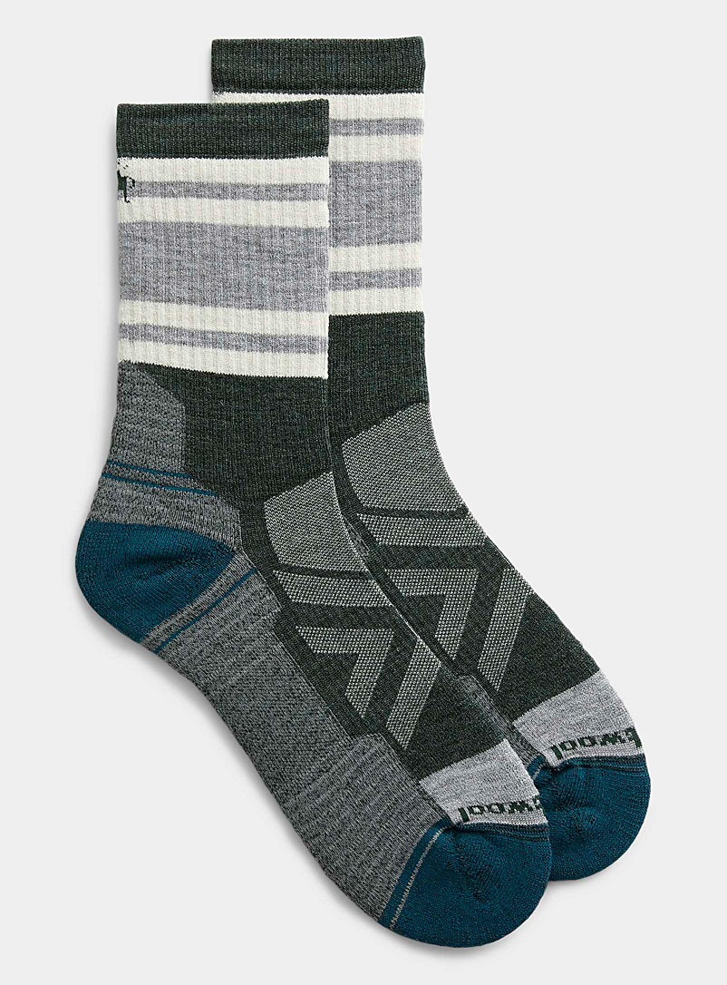 Smartwool Green Lolo Trail striped padded sock for men