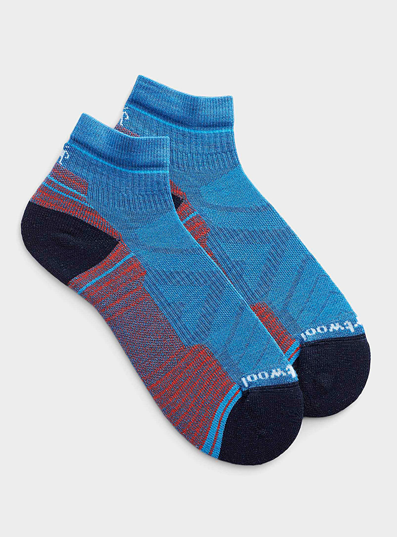 Smartwool Patterned Blue Hike Light bright colour merino socks for men