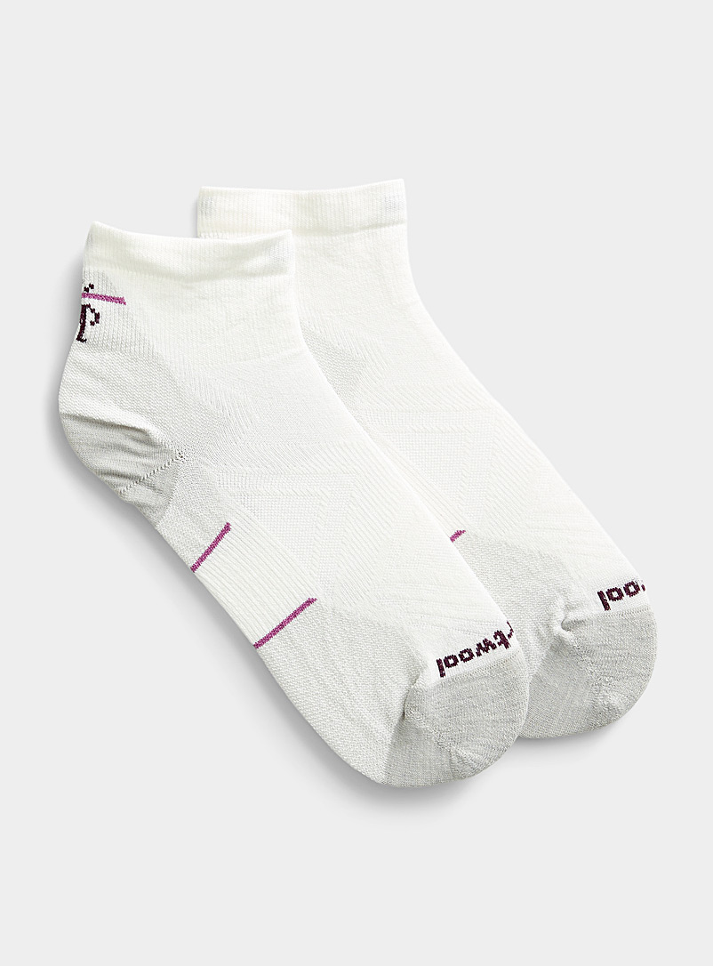 Smartwool White Logo solid running sock for women