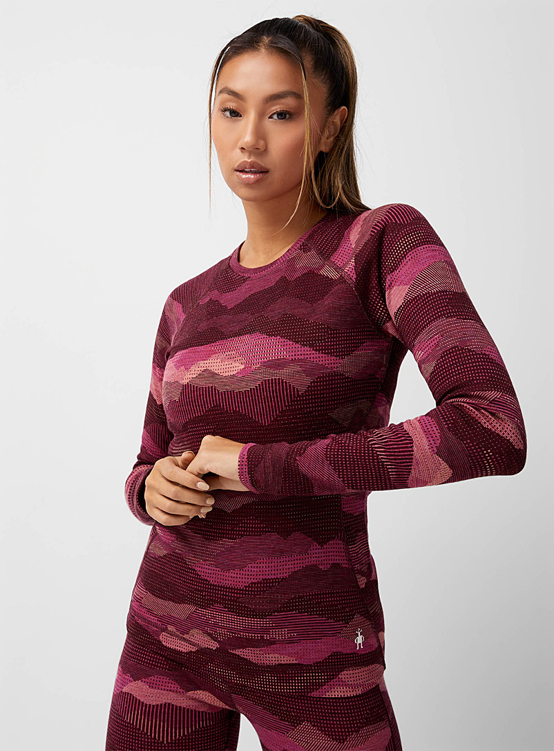Smartwool Patterned Red Printed 250 merino top for women