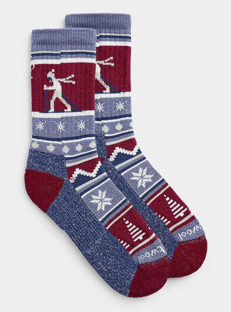 Chaussettes SMARTWOOL Everyday Striped Crew - Taille L, Bleu Crépuscule, Unisexe - Neuf Avec étiquettes