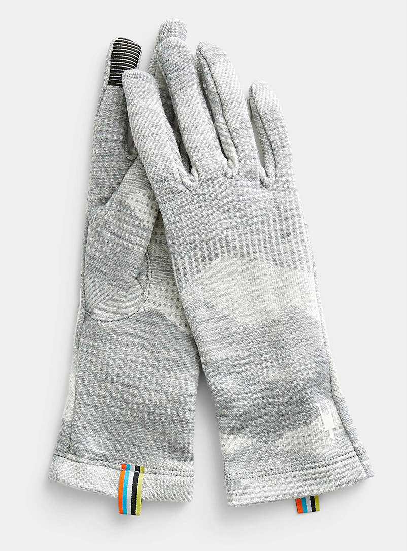 Smartwool Patterned Grey 250 jacquard merino gloves for women