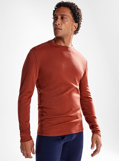 Smartwool: Le haut thermique m&eacute;rinos 250 uni Cuivre - Rouille pour homme