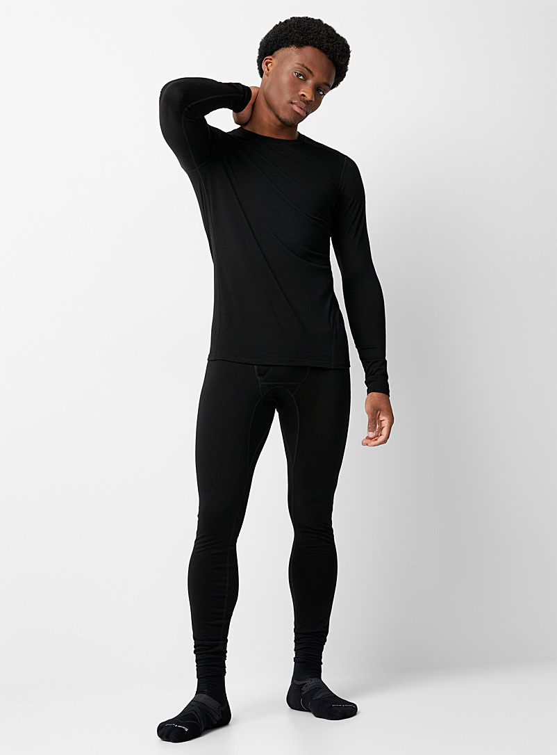 Smartwool Black Merino-blend thermal legging for men