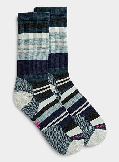 Striped merino socks