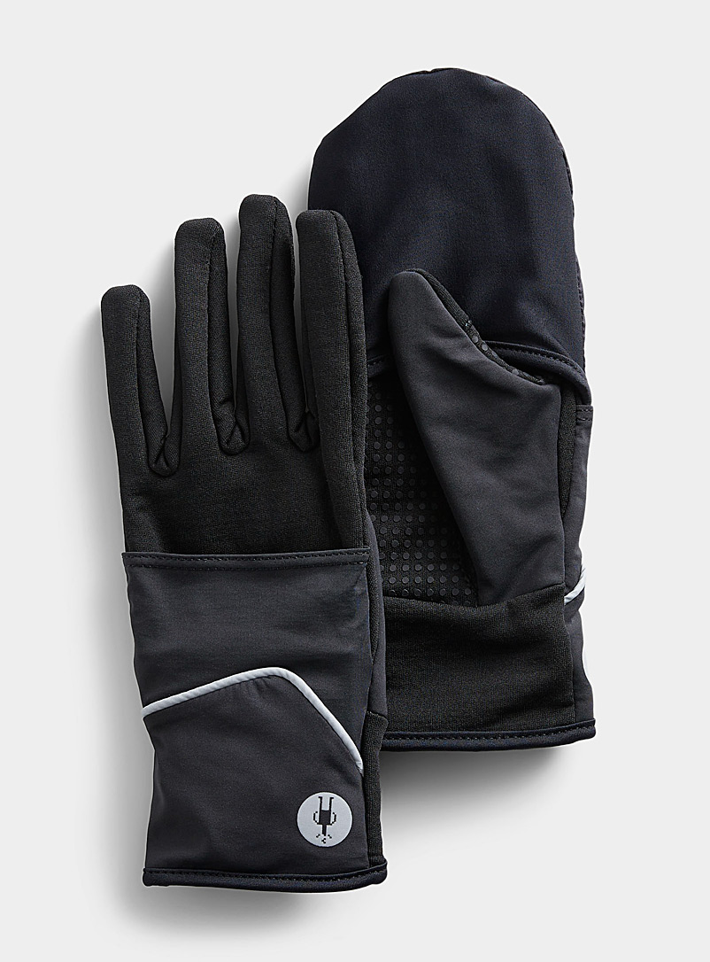 Smartwool Black Merino-blend touch screen adaptable gloves for women