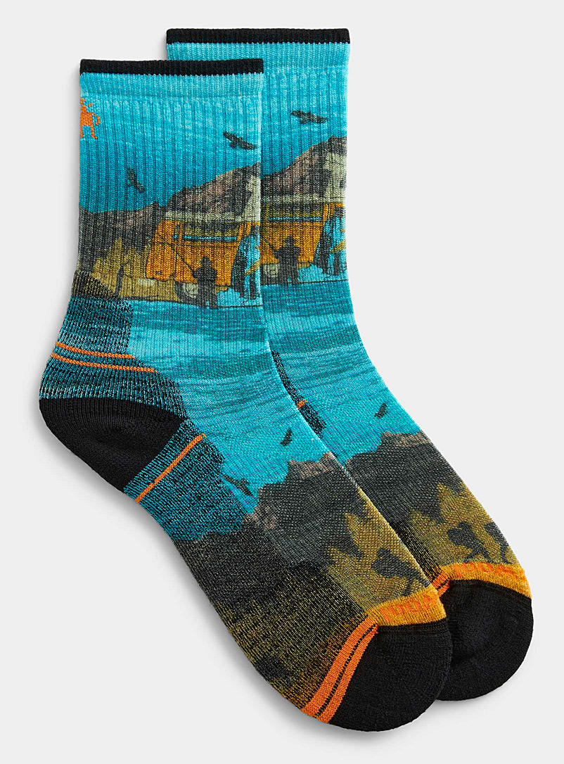 Smartwool Assorted blue Hike Excursion merino sock for men