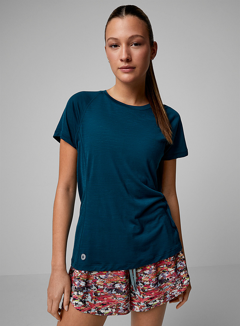 Smartwool: Le t-shirt léger jersey mérinos Turquoise foncé pour femme