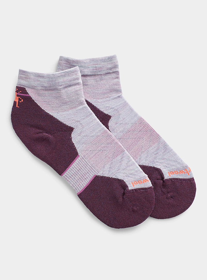 Smartwool Assorted purple Run tab mauve ped sock for women