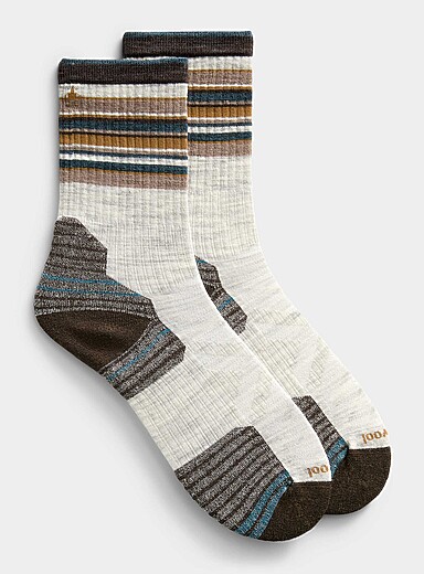 Smartwool: La chaussette de randonn&eacute;e rayures brunies Gris pour homme