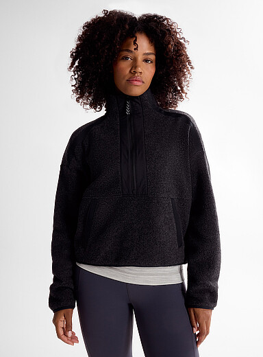 Smartwool Oxford Second Cut&trade; soft brushed cotton fleece half-zip sweater for women
