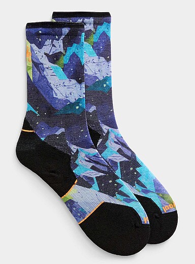 La chaussette de course en sentier nuit &eacute;toil&eacute;e
