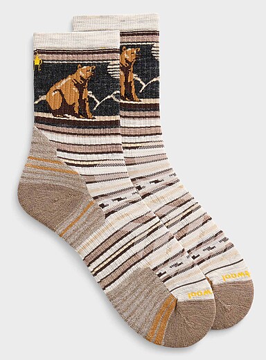 La chaussette de randonn&eacute;e ours brun