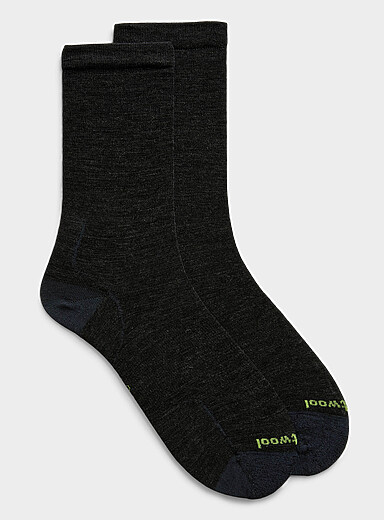 Solid merino wool socks